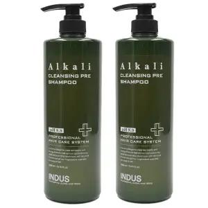 2팩 x 1L 인더스 알칼리 샴푸 클렌징 프레