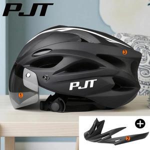 PJT 경량 통기성 자전거 헬멧 자석 부착 고글 렌즈 자유로운 전환 성인용 사이클링