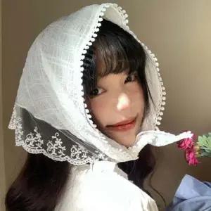 여성 파스텔 컬러 레이스 스카프 두건 1P 스타일링 패션 레이스두건