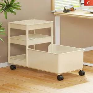 서랍형 트롤리 낮은 조립식 이동식 이동 투명 정리대