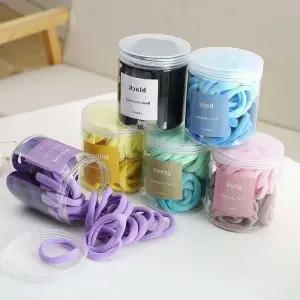 단발 머리예쁘게묶기 대용량머리끈 여자 고무줄 데일리 끈 예쁜 50P 헤어