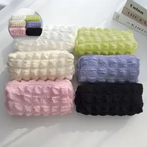 여자 파스텔톤 러블리한 엠보싱 파우치 구름 직사각