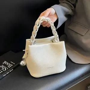 꼬임 토트백 여성 핸드백 숄더 크로스백 데일리 가방-WFHXSUU