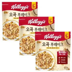 농심 켈로그 오곡 푸레이크 1200gx3개 대용량 씨리얼 아침식사대용