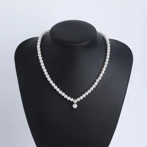 시후주얼리 8mm 진주 실버볼 6mm 진주목걸이 EC358N