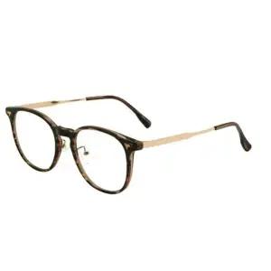 타원 원톤 메탈 안경테 남자 여자 반투명 호피 뿔테