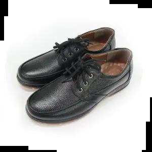 편한신발 남성화 발이진짜편한 천연소통가죽생고무밑창901-블랙