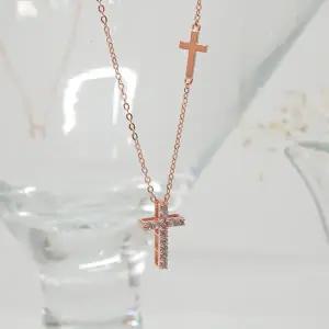 [오팔하우스] 14k 십자가 큐빅 목걸이 OPPKN072