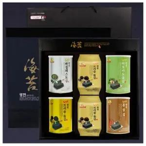 설날선물세트 명품광천김4캔 설 선물세트 명절 재래김 돌김 선물용김추천 (고급쇼핑백포함) 무료배송