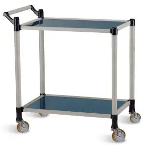 월드 고급 중형 2단 논슬립 스텐선반 서빙 카트 레스토랑 주방용 운반구 운반 대차