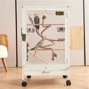 새장 앵무새 케이지 사육장 잉꼬 새집 이동식 둥지