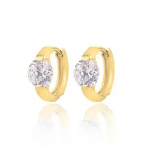 [시후주얼리]원터치 빅 포인트 시뮬럿다이아 링 귀걸이 EC156E