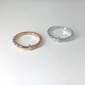 데일리 (실버) 체인 크로스 반지