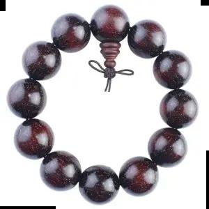 자동차룸미러걸이 보라백단 염주 불교팔찌 20mm