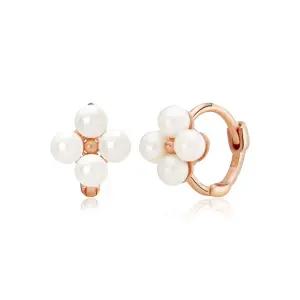 18K 클로버 깨알진주 원터치 귀걸이 한쌍 MNE39555