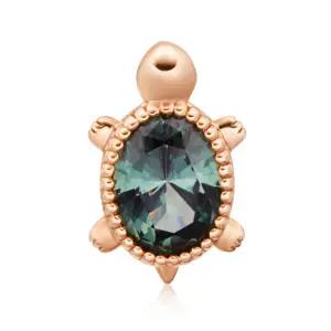 18K 장수 거북이 그린투어멀린 펜던트 JNP17307