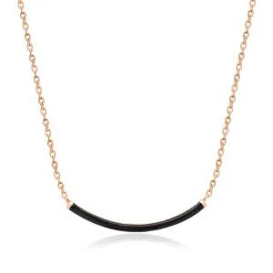 18K 블랙 에나멜스틱 스마일 실체인목걸이 MNN38782