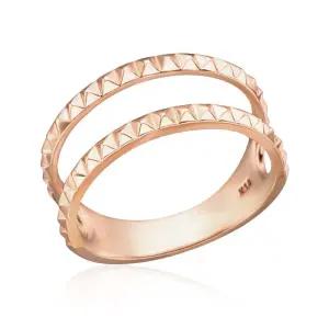 18K 더블 스터드 레이어드 두줄 반지 NPR21973