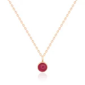 18K 미니 루비 캐보션 목걸이 NPN32780