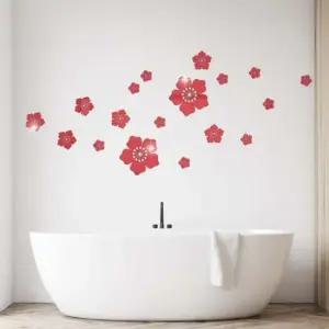 bns 꽃 모양 거실 욕실 인테리어 벽면 거울 시트지 스티커 인테리어스티커 입체스티커