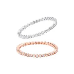 실버 블링 큐빅 심플 반지