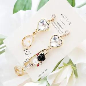 카르테 하트 언발 귀걸이