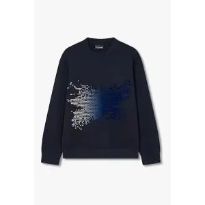 [엠포리오아르마니](대전신세계)25 FW 남성 플록 로고 저지 스웨트 셔츠(A515326027)