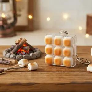 마시멜로 식빵 키보드 키링 키캡 9구 클리커 커스텀 선물