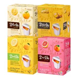 꽃샘 꿀유자차 꿀생강 꿀레몬 꿀자몽 포션 60개입 1세트 티타임 모임 빵 브런치 아이스커피 브런치모임