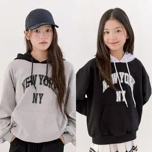 N뉴요크 후드 티셔츠 / 여아 주니어 의류 초등학생 옷