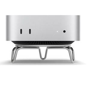 태블릿스탠드 Mac Mini M4 스테인레스 스틸 브래킷 완벽한 하단 방열 장치 데스크탑 기본 스토리지 실버