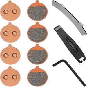 TOLIDS SEALUP과 호환되는 4쌍의 전기 자전거 브레이크 패드 설치 도구가 있는 스쿠터용 소결 금속 디스크