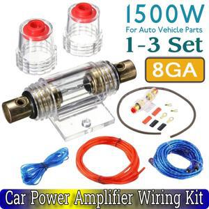 1 3 세트 1500W 차량용 전력 증폭기 배선 오디오 스피커 8GA 와이어 차량 부품 용 60 AMP 퓨즈 홀더
