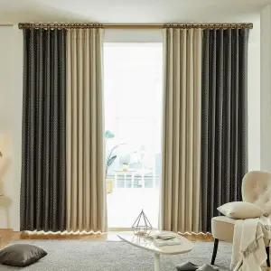 프리미엄 커튼 라이트베이지블-랙 520 x (230/240) cm 코스트코 코와샵2602