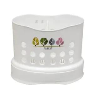 면도기 수납함 거치대 칫솔 치약 타원형 케이스 꽂이 칫솔거치대