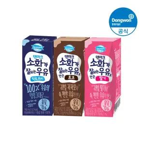 [동원] 덴마크 소화가 잘되는 우유 오리지널/딸기/초코 190ml 24개
