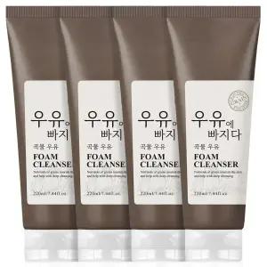 우유에빠지다 우유 폼클렌징 곡물/녹차 220ml 4개