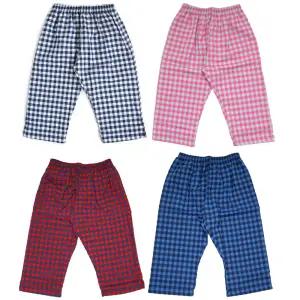 국산 (EZJ02) 아동 체크 9부 파자마 바지 실내복 잠옷 주니어 초등학생