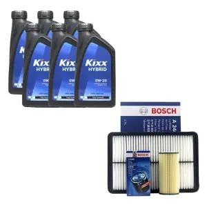 카니발KA4 가솔린 엔진오일 킥스 하이브리드 0W20 6리터 보쉬 오일필터 에어필터