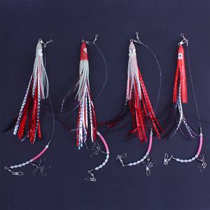 [오기몰] 국산수제 대왕 문어채비 돌문어 피문어 채비 꼴뚜기 스커트 펄 야광축광