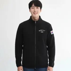 공군 ROKAF 군인 군대 전체자수 집업  기모 플리스 후리스