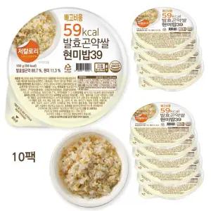 빼고비움 100g당 39kcal 발효곤약쌀현미밥39 150g x 10팩