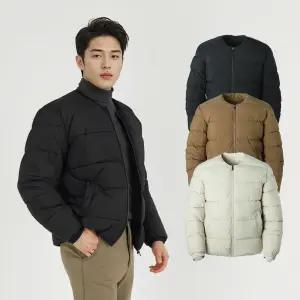 모렉스 겨울 남성 패딩 점퍼 노카라 잠바 라운드 작업복 등산 퀼팅 숏패딩 기능성 338