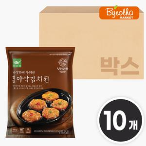 사옹원 부침명장 한입 아삭 김치전  300g x10개 (1박스) 간식 전 요리 부침개 간편 조리 소포장 냉동 야식 안주 대용량 업소용 식자재 식당