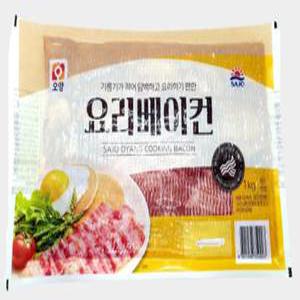[얌얌마켓] 사조오양 요리베이컨 1kg(아이스박스 포함), 대용량 뭉치,