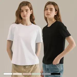 (정상가:39,800원) 베이직하우스 [2PACK] 여성40수반팔라운드넥티셔츠 LATS0211S2