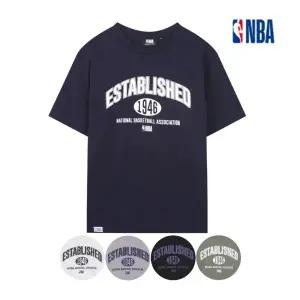 [롯데백화점]엔비에이 남녀공용 반팔티 티셔츠 라운드티 기본 베이직 레터링 빅사이즈 (N159ST262P)