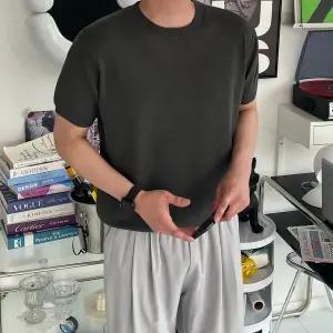 [모노폴로지]남자부클니트 워셔블니트 남성니트반팔티