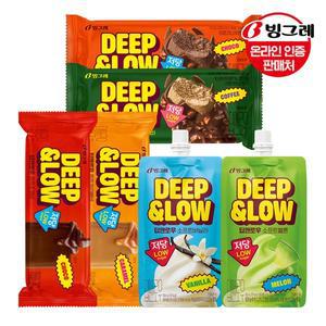 [빙그레] 딥앤로우 저당 아이스크림 6종 10+10+10개 골라담기 /소프트/크런치바/쫀득바