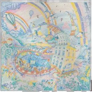 에르메스 스카프 Les Folies du Faubourg scarf 90 H004147S 06 로즈